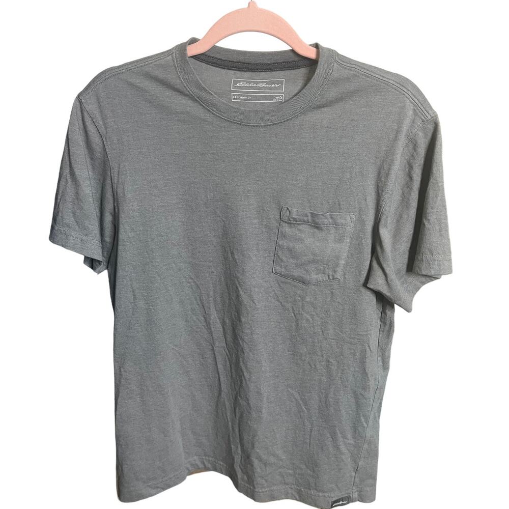 Eddie Bauer gray crew neck tee shirt Legend wash Men's small